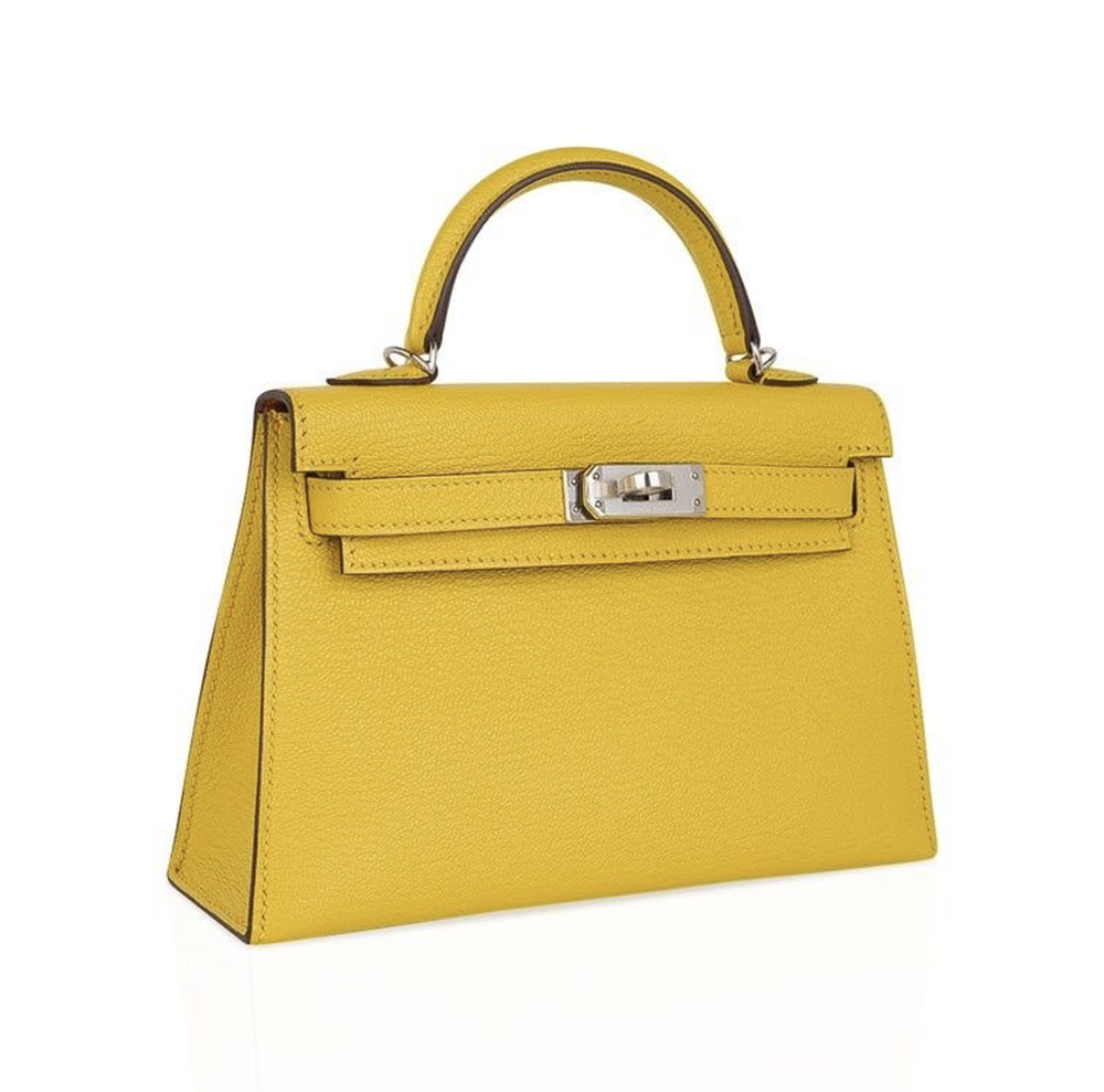Hermès Kelly 20cm in the Jaune de Naples Chevre Leather and